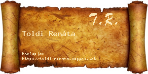 Toldi Renáta névjegykártya